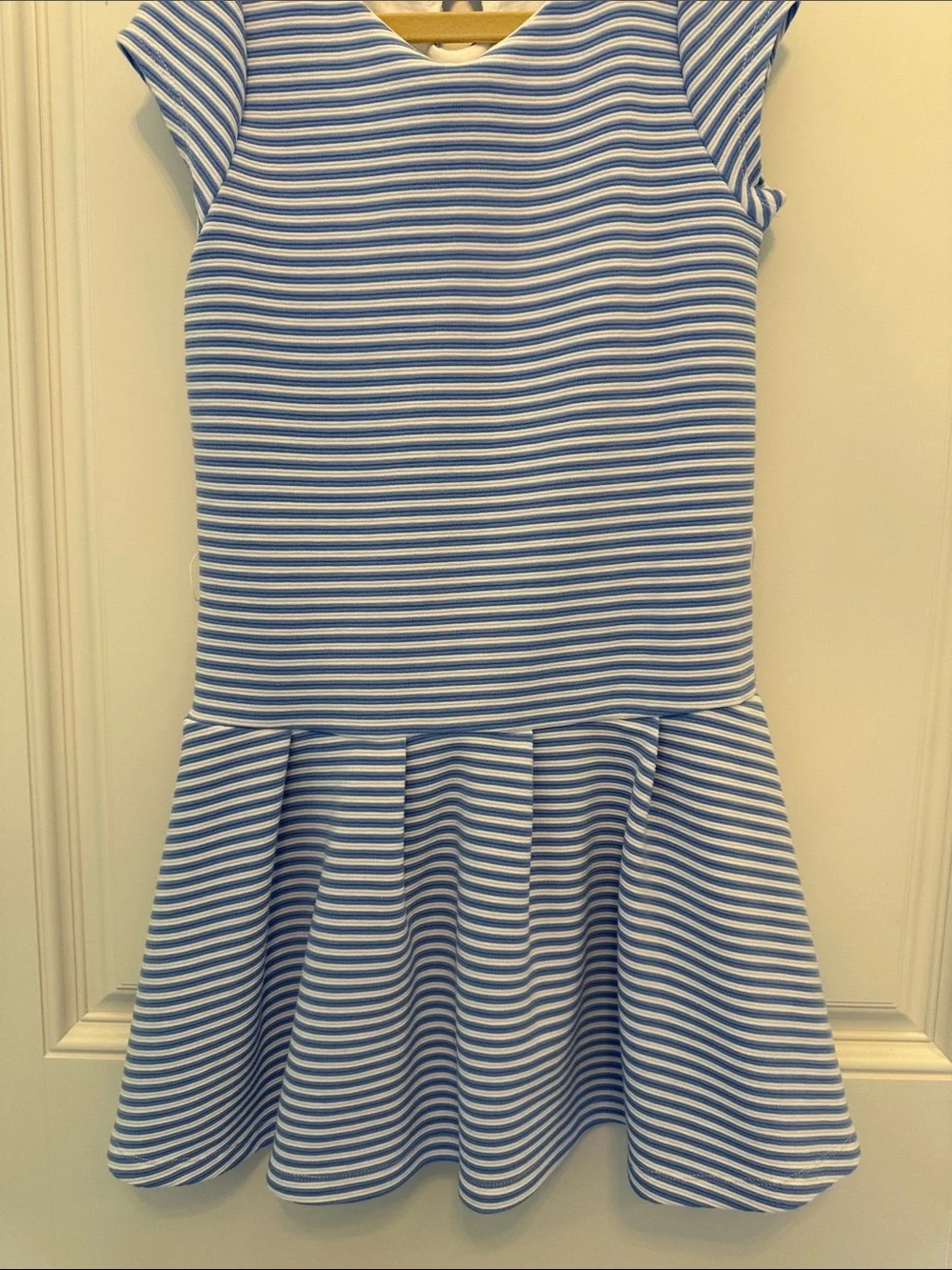 GymbGirls' Blue and White Striped Casual Drop-Waist Dress